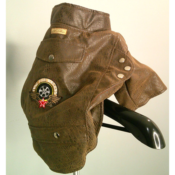 Max Wear Dog Biker Motorcycle Outfit Coat Polyester PVC Medium - Picture 7 of 10